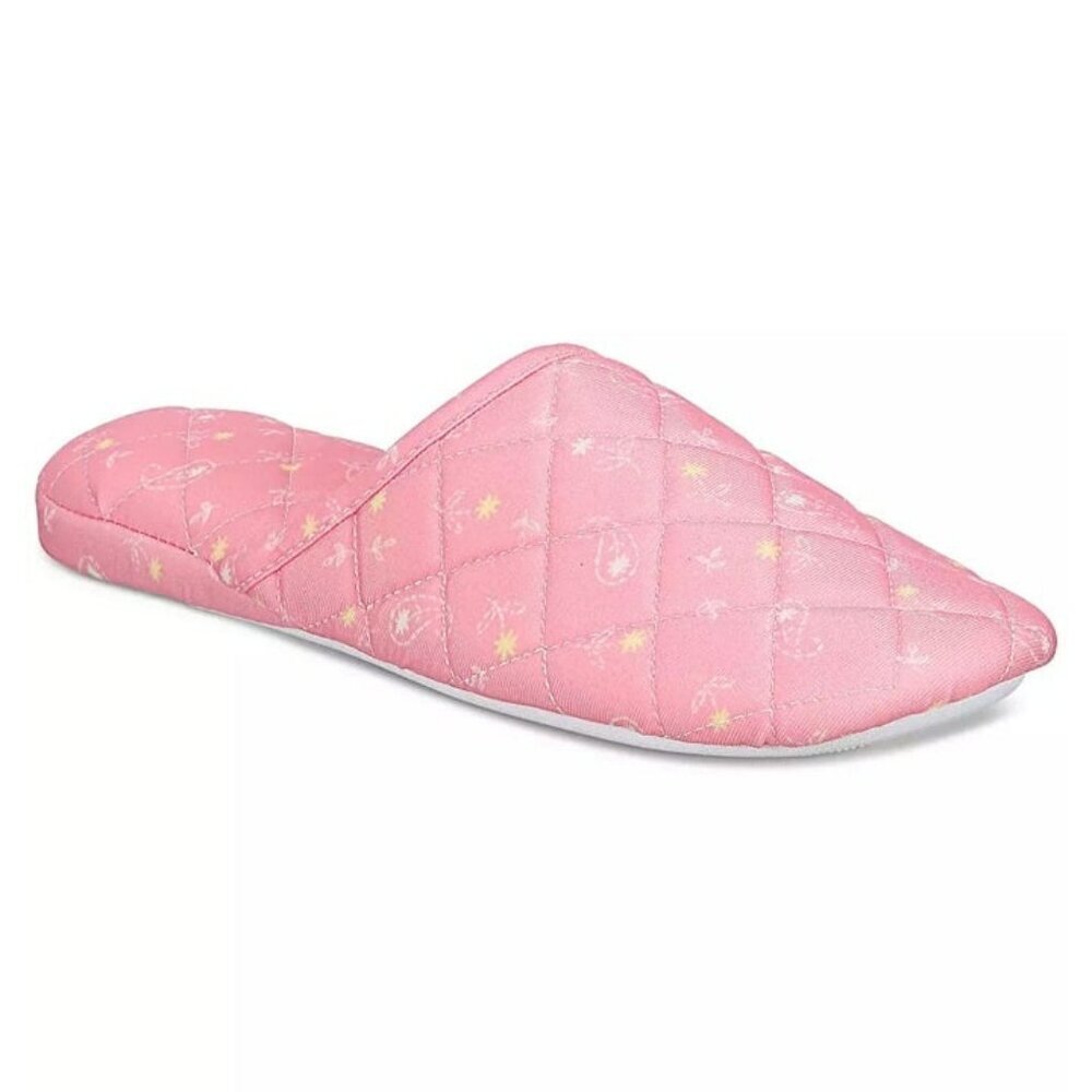 Charter Club Women's Quilted Paisley Floral Clog Slippers Pink Size M (MSRP $35)